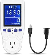 YOUTHINK Electricity Usage Monitor, Plug in Power Consumption Meter Home Energy Consumption Analy...