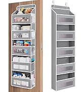 JARLINK Over The Door Organizer Storage, 5 shelf Hanging Door Organizer with 5 Large Capacity Poc...