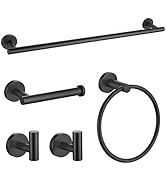 NCONCO Bathroom Hardware Set, 5pcs Stainless Steel Bathroom Towel Bar Set Adjustable Towel Bar To...