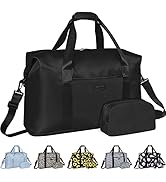 Expandable Travel Duffle Bag, Large Weekender Overnight Bags for Women Men 20.5 Inch Waterproof C...