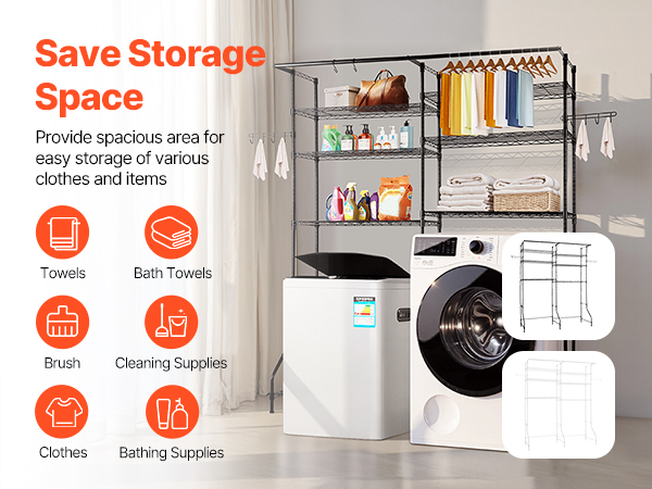 over washer and dryer storage shelf