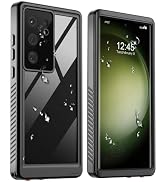 zapica Waterproof Case for Samsung Galaxy S23 Ultra Case, Black/Clear | IP68 Waterproof, Built-in...