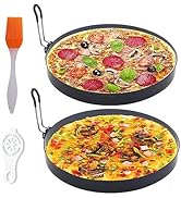 Large 2 Packs 8" Omelette Ring for Griddle,8 Inch Non-stick Stainless Steel Pancake Ring Omelette...