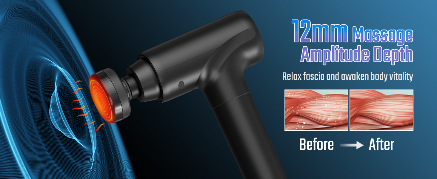 cotsoco Massage Gun with Heat for Pain Relief, Deep Tissue Percussion Massager with 20 Speeds