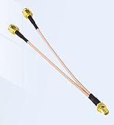 SMA Female to Dual SMA Male 4G LTE Antenna Adapter Splitter Cable