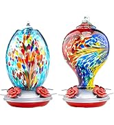 Muse Garden Gifts for Women Glass Hummingbird Feeder for Outdoors Hanging, Birthday Mother‘s Day ...