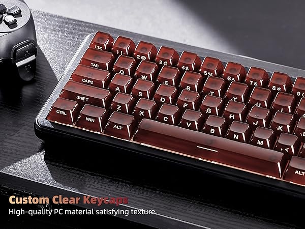 Keycaps Jelly Ceramic Keycaps Style, Clear Keycaps, Transparent Side Printed Keycaps