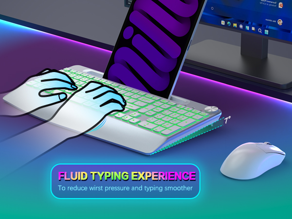 Ergonomic Lighted Keyboard