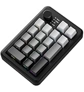 EWEADN NK20 Wireless Retro Mechanical Numpad with Knob, Bluetooth/2.4GHz/USB-C Connect with RGB B...