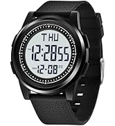 Watch for Men, Digital Watch with Stopwatch/Countdown/Alarm/Dual Time/Calender, Ultra-Thin Minima...