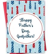 Hongshan Funny Father’s Day Card for Godfather,Godfather Card,Happy Fathers Day Gift for Dad from...