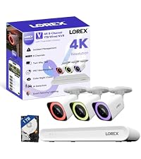Lorex Connect (New App) | V-Series | 8Ch 4K NVR System | 3 Dome Cameras
