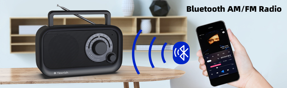 am fm radio with bluetooth