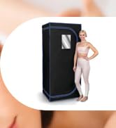 SereneLife Portable Full Size Infrared Home Spa| One Person Sauna | with Heating Foot Pad and Por...