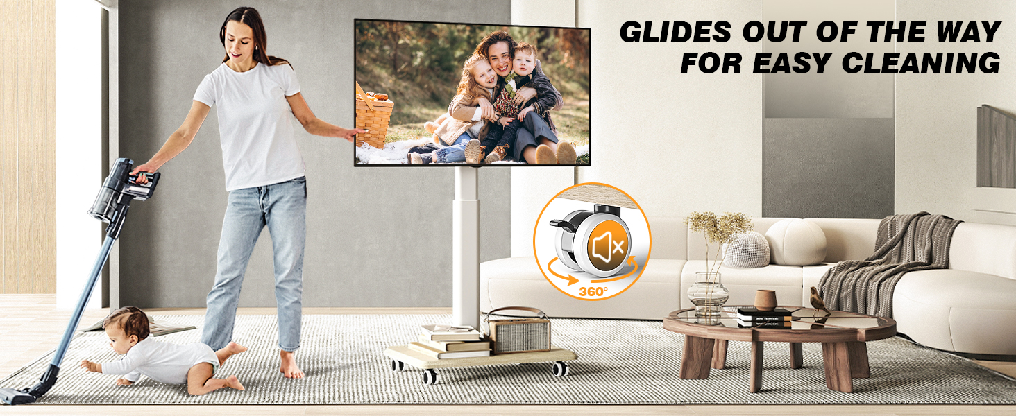 Rolling TV Stand
