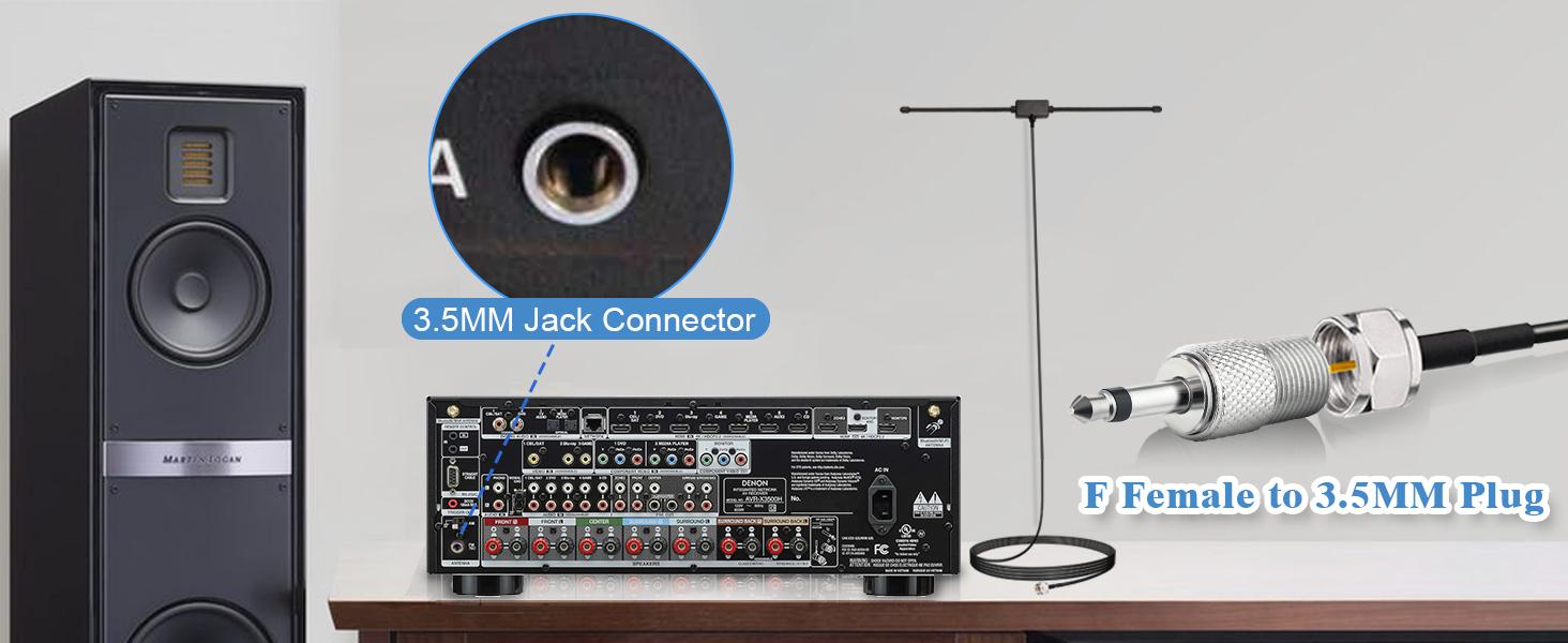 F female to 3.5mm Plug