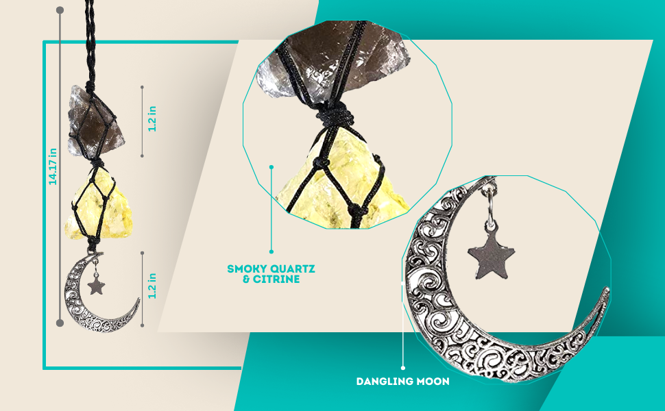 Dimension of crystal moon hanger and its components