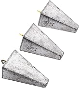 Lilureena 3pcs Pyramid Fishing Weights Sinker Bullet Fishing Weights for Saltwater Freshwater