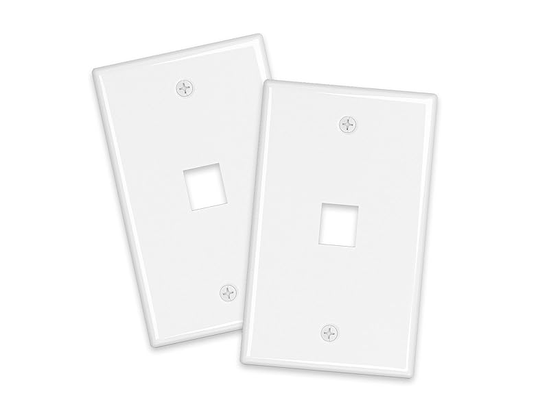 iwillink 10 Pack 1-Port Keystone Jack Wall Plates