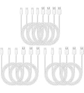Smays Bulk USB C Cable 10-Pack, Type C Charging Cord White 3ft