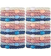 Hair Ties for Girls Women, Funtopia 30 Pcs Elastics Hair Bands Ponytail Holders for Thick Hair, N...