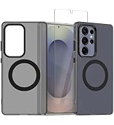 Orzero (2 in 1) Magnetic Case Compatible for S G S25 U, [Compatible with Magsafe] TPU Frame PC Ba...