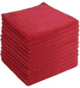 JD Homease Microfiber Cleaning Cloths,12 Pack, 16"x16", All-Purpose, Softer, Highly Absorbent, Li...