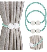 Pinowu Magnetic Curtain Tiebacks Clips - Window Tie Backs Holders for Home Office Decorative Rope...