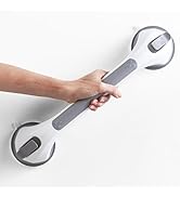 LEVERLOC Grab Bars for Bathtubs and Showers, Shower Handle 17 Inch Strong Suction Bath Handrails,...