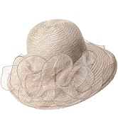 Kentucky Church Hats for Women, Wide Brim Foldable Organza Garden Party Hat, Adjustable Fascinato...
