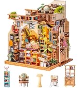 Rolife Bookstore DIY Miniature Dollhouse Kit Creative Gift for Adults | 1:18 Scale Pagestory Book...