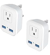 Type G UK Power Plug Adapter, 2 Packs Travel Adapter for US to British England, London, Ireland, ...