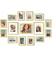 Vittanly 15 Pack Picture Frames Collage Wall Decor for Mounting or Tabletop Display, Gallery Fram...