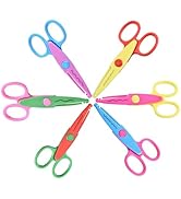 Decorative Edge Scissors Set, 6Pack 5-inch Serrated Craft Scissors Pattern for Kids Toddler Adult...