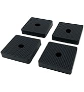 Rubber Anti-Vibration Pads Shock Absorbing Pads 4 Pack, 50×50×10 mm Square Rubber Isolation Pads ...