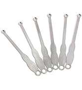 Mobestech 100pcs Spoon Pick Wax Cleaner Earpick Stainless Steel