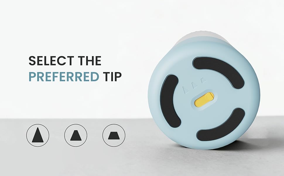 blue select the preferred tip