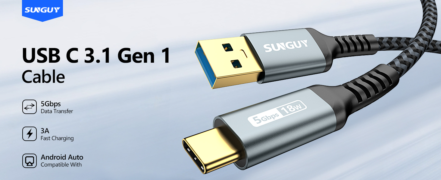 USB A to USB C Cable