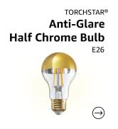 TORCHSTAR 2-Pack A19 Dimmable Half Chrome Light Bulb UL Listed 2700K Gold | 4.5W(40W Eqv.), Anti ...