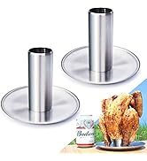 Meykers Beer Can Chicken Holder - Light, 2 Pack | Vertical Beer Butt Chicken Stand Roaster for Gr...