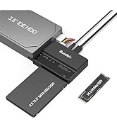 SUIDEK NVMe M.2 to SATA Adapter, USB 10 Gbps Hard Drive Reader Tool Free PCIe NVMe, SATA and IDE ...
