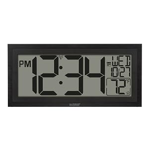 lacrosse, la crosse, 515-1419, atomic, digital, LCD, calendar, temperature, clock, table, wall, dst
