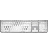 Hyperspace Full-Size Bluetooth 5.0 Wireless Keyboard with Number Pad – Aluminum Backlit Keyboard ...