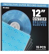 15 Vinyl Record Sleeves for Vinyl Records- Crystal Clear Vinyl Sleeves, Record Sleeves Outer Viny...