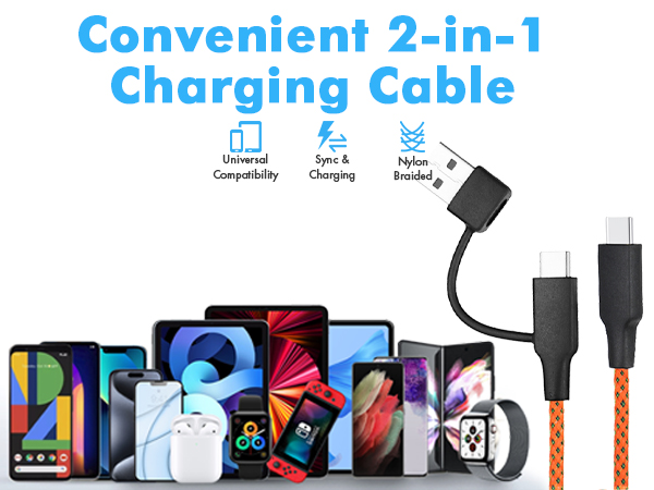 Convenient 2-in-1 Charging Cable