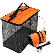 Dovesun Floating Fishing Basket, Collapsible Fish Basket Portable Fishing Net Quick-Drying Rubber...