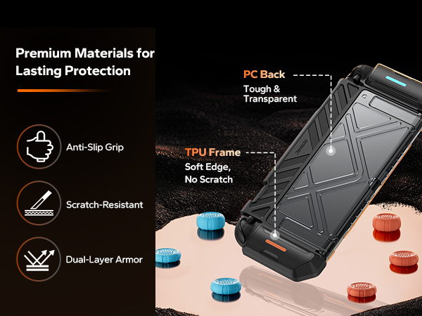 JEMDO Switch 2 Dockable Protective Case, Military-Grade Slim Cover with Shockproof Hard PC Shell