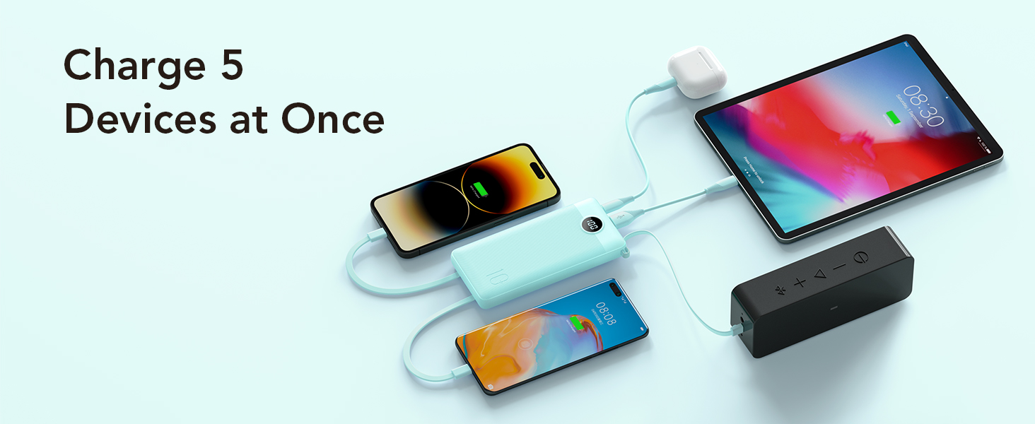 power bank with cables