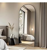 Prywot Arched Full Length Mirror, 71"x30" Free Standing Floor Mirror, Modern Full Body Mirror wit...
