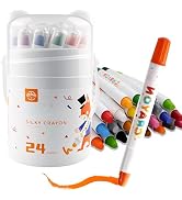 IEFFPIN Toddlers Crayon, 24 Color Smooth and Twistable Crayon, Washable Jumbo Crayons, Suitable f...
